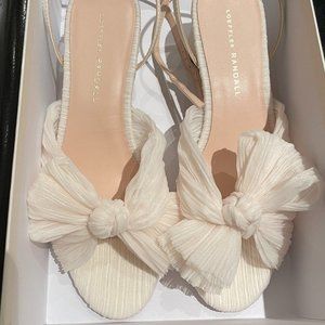 Loeffler Randall Bridal Collection - Dahlia Pearl Pleated Bow Heel NWOT